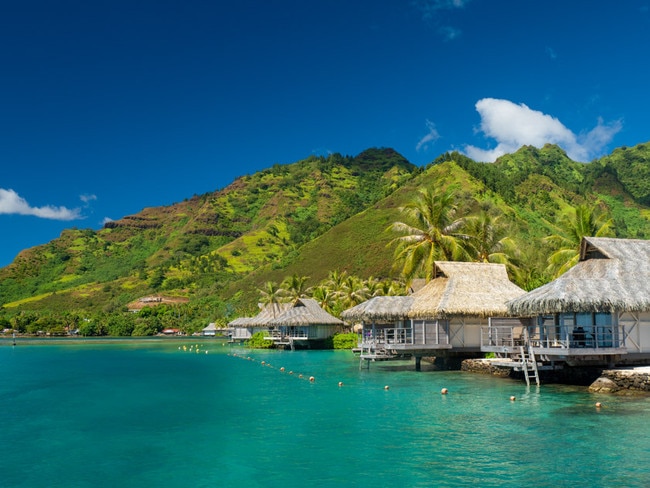 INTERCONTINENTAL MOOREA RESORT AND SPA Moorea is a wild, untouched island of Tahiti, and the Intercontinental Moorea Resort and Spa embraces that wholeheartedly. Private, secluded luxury among 18ha of mountains, valley and stunning lagoon, you can even get up close and personal with the resident dolphins in the Moorea Dolphin Centre. Picture: Mark Fitz