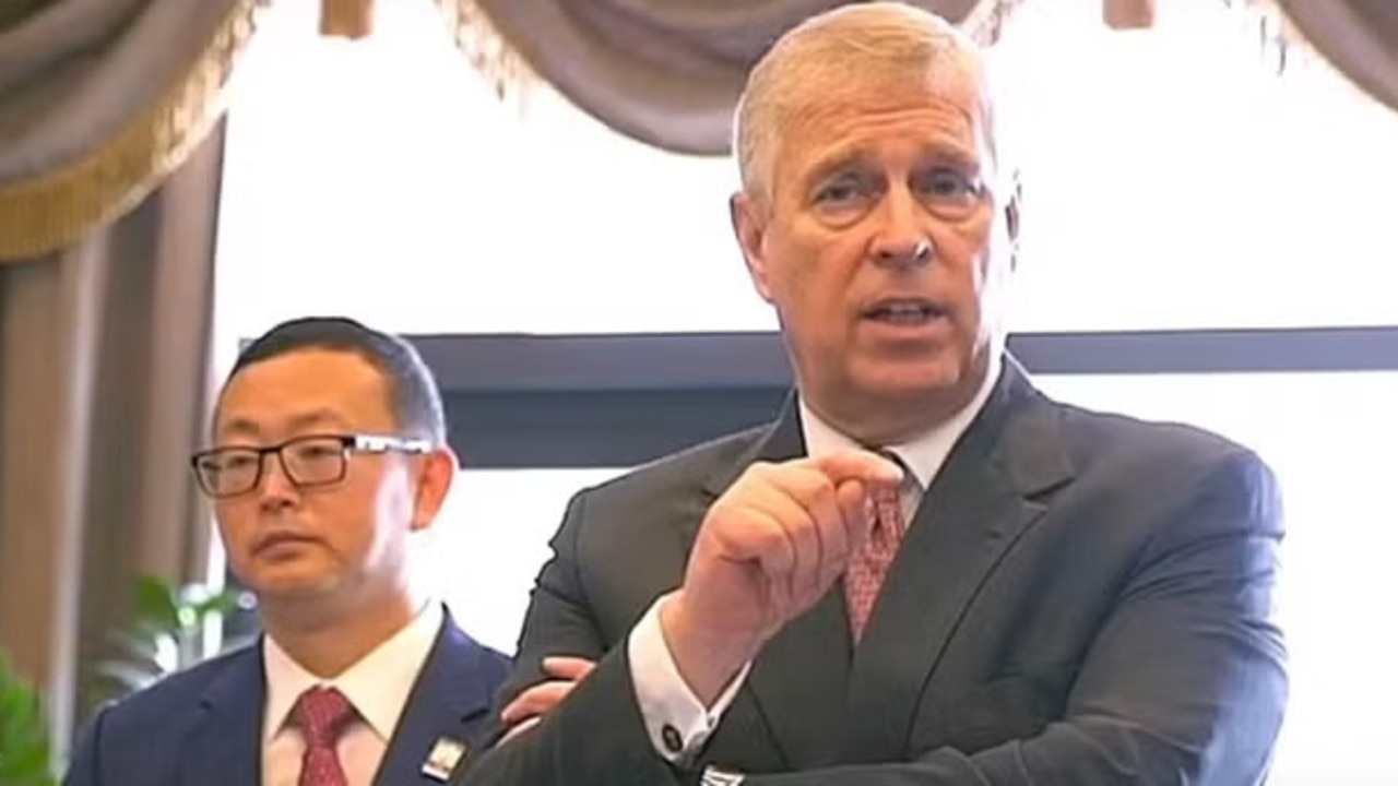 Prince Andrew with alleged Chinese spy Yang Tengbo. Picture: PitchatPalace/YouTube