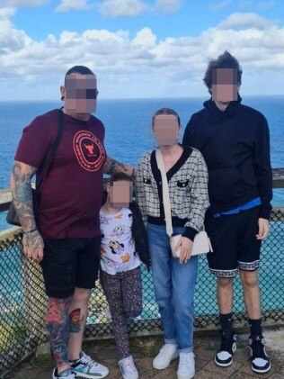 Michael with the couple's kids. Picture: Supplied