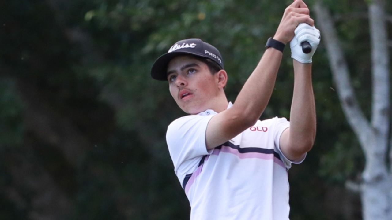 North Coast golfer Taj Egea competing at the NSW Junior Championship at Byron Bay/Ocean Shores in July 2023.