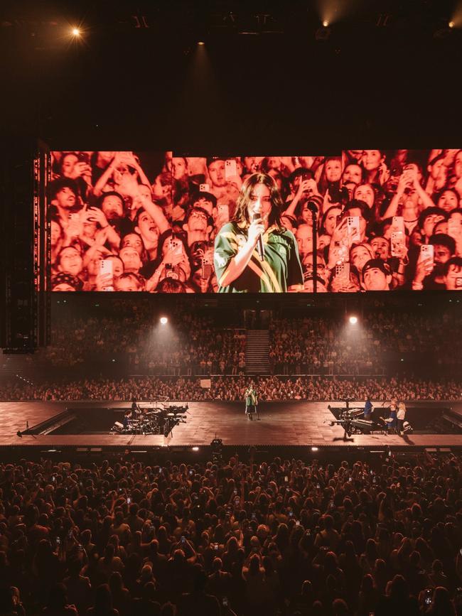 Billie Eilish kicks off her tour at Brisbane Entertainment Centre. Picture: Henry Wu