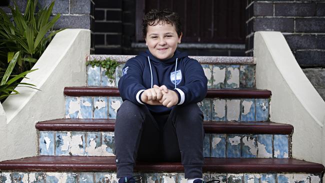 Luciano Mazzucco, 11, spent a year undergoing gruelling chemotherapy and surgery. Picture: Adam Yip