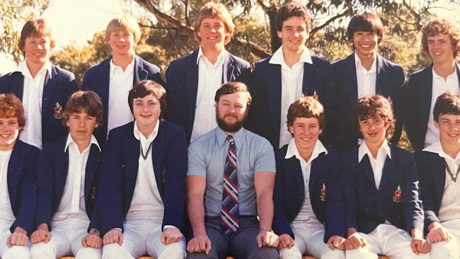 Mick Molloy and Darren Chow (fourth and fifth back row) in their school cricket team.