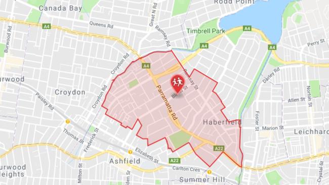 Haberfield Public’s catchment for students.