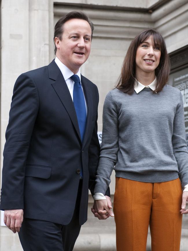 David Cameron with his wife Samantha.