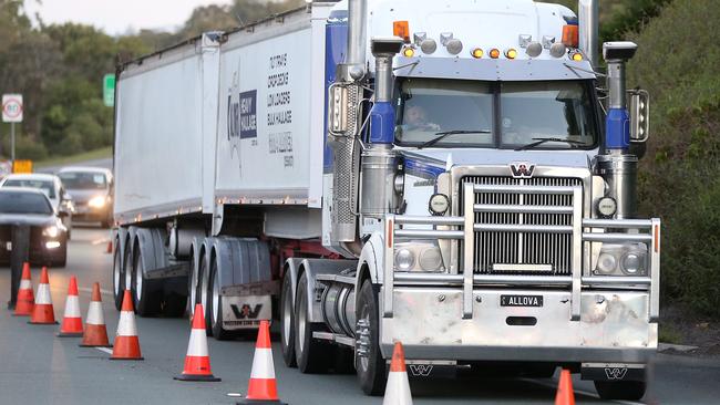 Australia’s truck delivery network is already in chaos due to the impacts of Covid. Picture: Richard Gosling