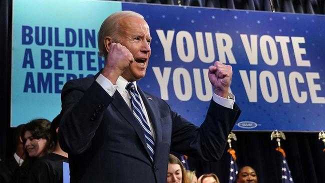 President Joe Biden’s Democrats have retained control of the US Senate. Picture: Mandel Ngan / AFP