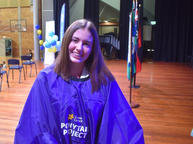 Year 12 students at Loreto College 'Rocked the Chop' for the Cancer Council's Ponytail Project.