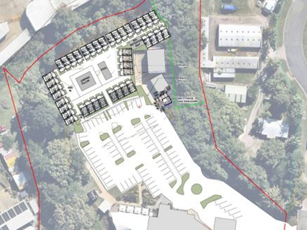 The underdeveloped area north of the tavern will be turned into a 40 unit accommodation complex, with a pool and jumping pillow. Photo: Documents submitted to council.