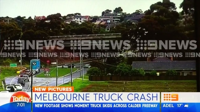 Incredible footage of truck crash (Today Show)