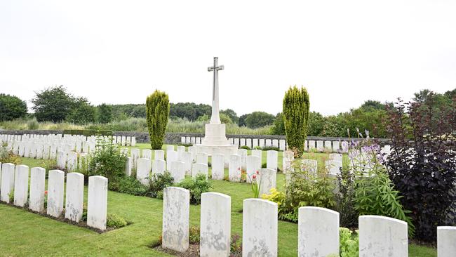 Australian 2024 Paris Olympic Wreath Laying at Cecil Healy’s grave in Assevillers, France. Picture: Kristy Sparow/Getty Images for the AOC