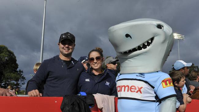 Fans enjoy the atmosphere at the NRL match between Cronulla Sharks and Gold Coast Titans at C.ex Stadium. Photo: Tim Jarrett