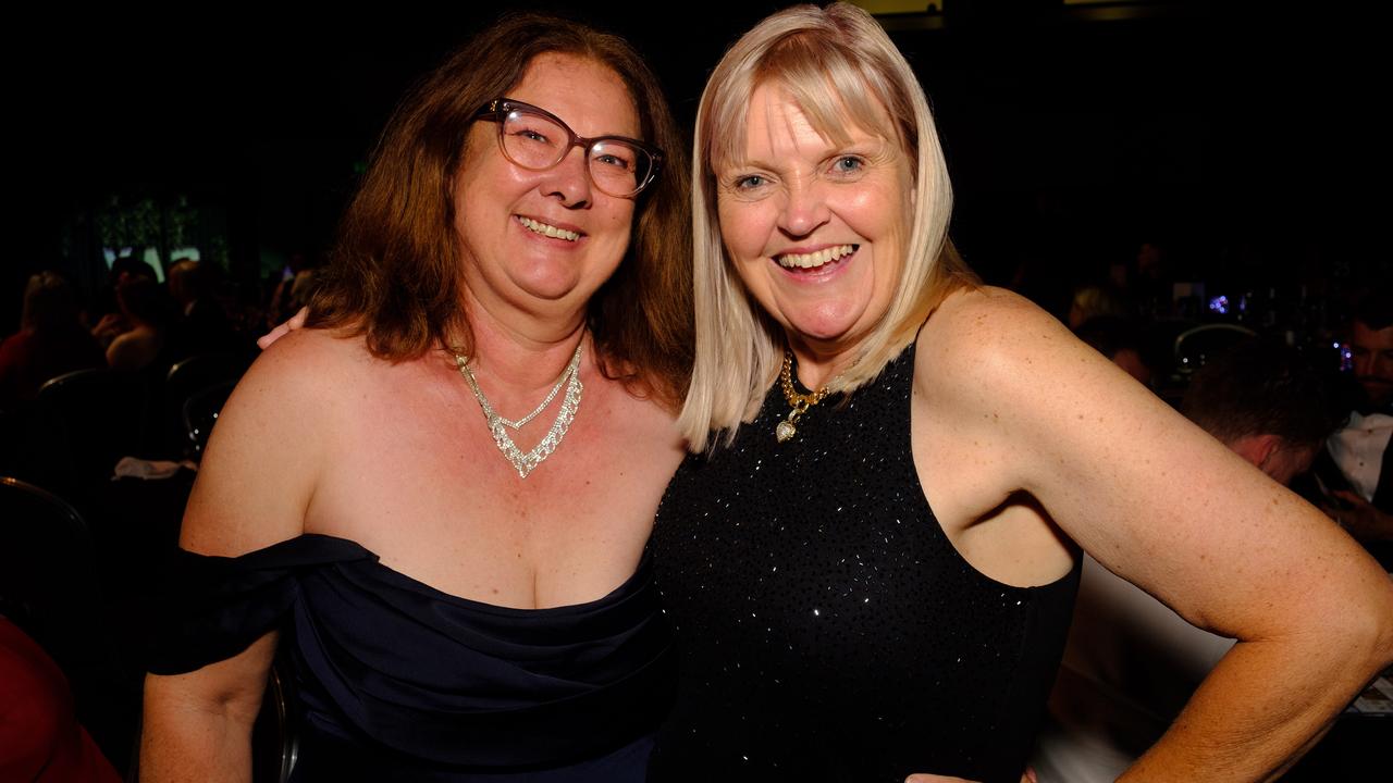 Nicole Wilesmith and Carolyn Pirie at the Journey 2 Learn Charity Ball 2024 at Gold Coast Convention and Exhibition Centre for Gold Coast at Large. Picture: Chasen Green