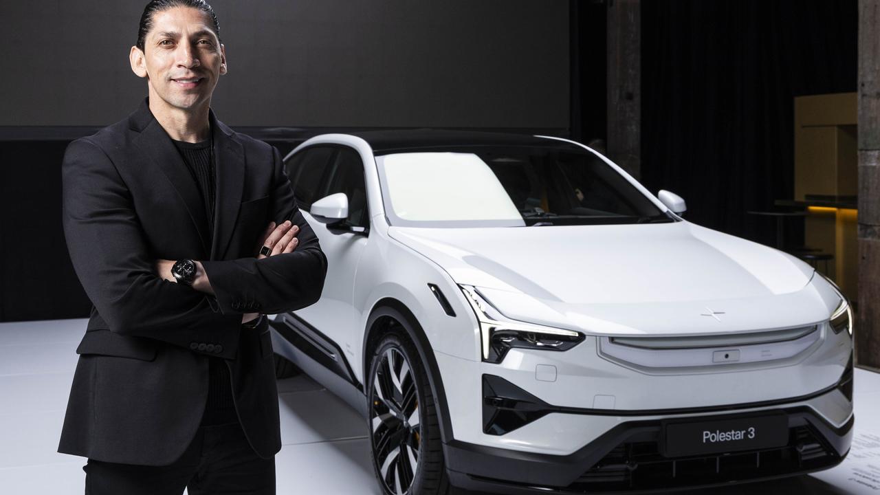 Nahum Escobedo, Polestar exterior design manager, and the Polestar 3.