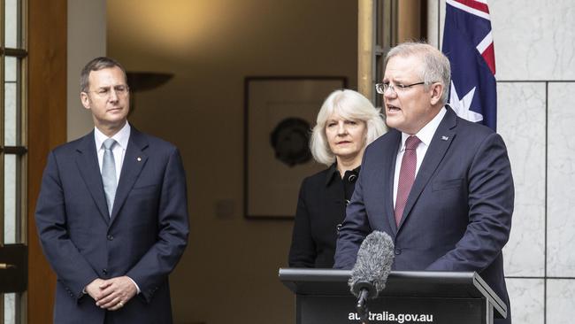 Michael Kidd with Scott Morrison. Picture: Gary Ramage.