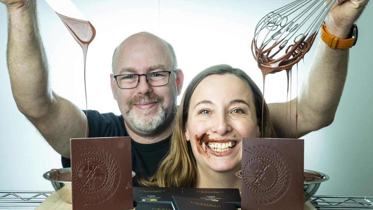 Metiisto Artisan Chocolate owners Trevor and Magdalena Smith. Picture: Kevin Farmer