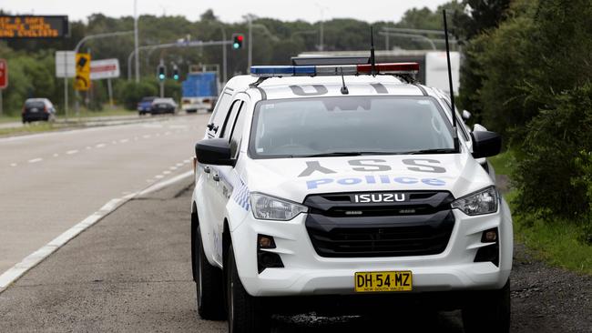 Police pictured at the crime scene. Picture: Damian Shaw