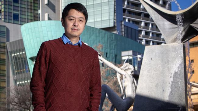 Exiled Hong Kong politician Ted Hui in Victoria Square, SA. Picture: Emma Brasier