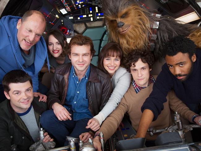 The new Solo: A Star Wars Story cast. Picture: Jonathan Olley/Lucasfilm