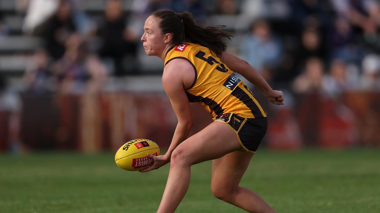 Jasmine Fleming claimed one of the two AFLW Rising Star nominations for round 3. Picture: Paul Kane / Getty Images