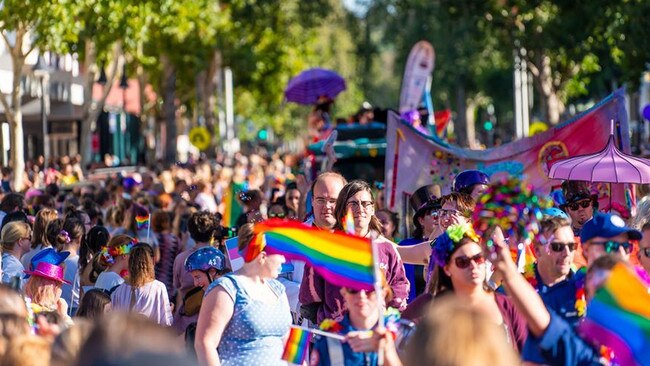 The 15,000 strong crowd at last year's Wagga Mardi Gras.