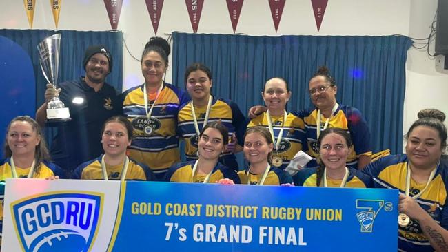 Gold Coast Eagles took out the GCDRU women's 7s competition. Picture: Gold Coast District Rugby Union Facebook