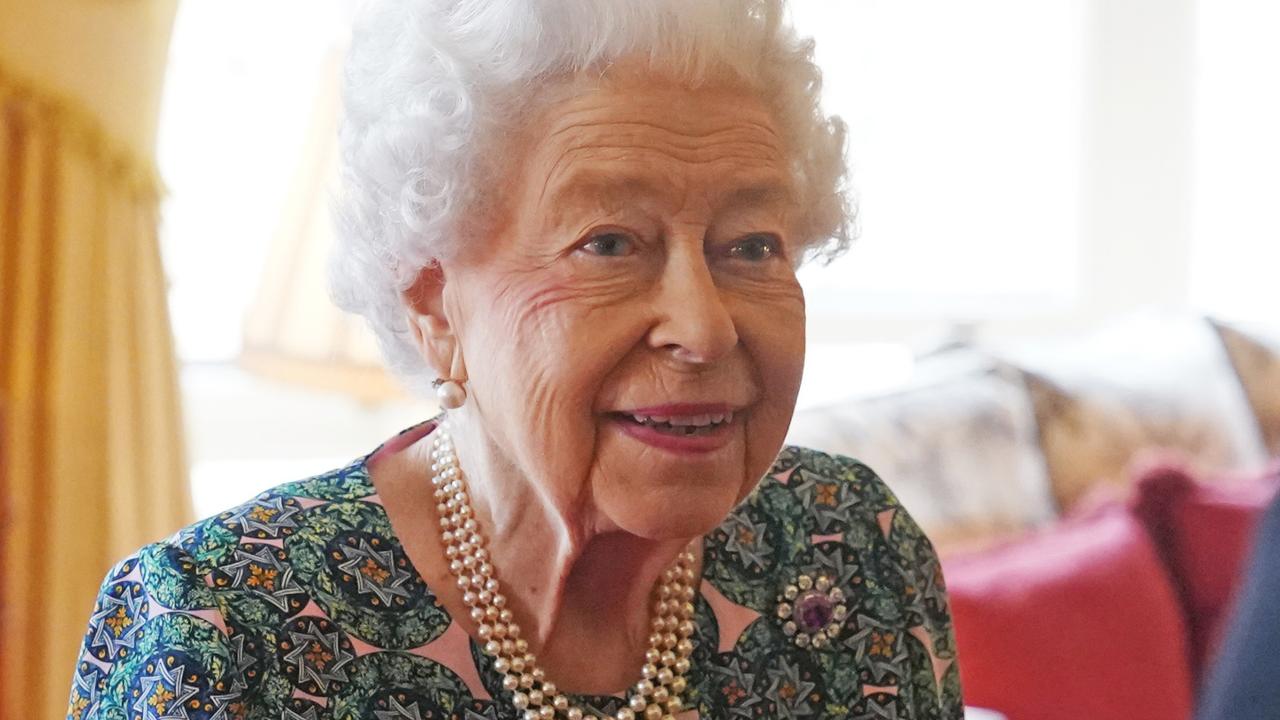 Queen Elizabeth II speaks during an audience at Windsor Castle when she met the incoming and outgoing Defence Service Secretaries at Windsor Castle. Picture: Steve Parsons-WPA Pool/Getty Images