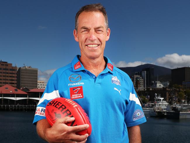 Alastair Clarkson coach of North Melbourne Football Club in Hobart ahead of the 2023 AFL season.  Picture: Nikki Davis-Jones