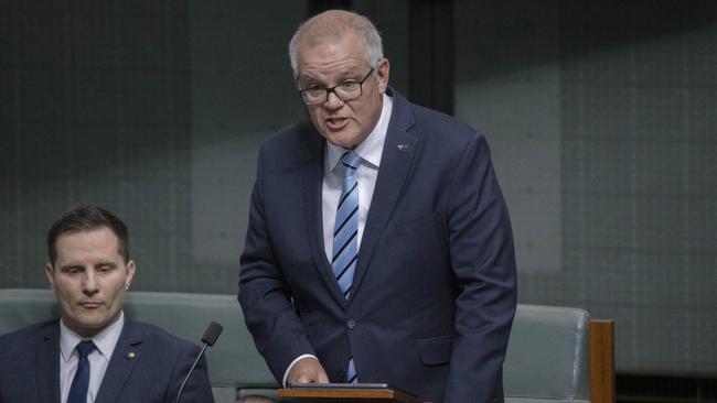 Former Prime Minister Scott Morrison was censured by parliament. Picture: NCA NewsWire / Gary Ramage