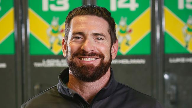 AFL premiership player Jason Akermanis at the North Albury Football Club, nicknamed The Hoppers were he is the current coach. Pic by Simon Dallinger