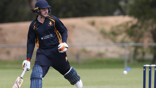 Marshall batsman Jack Burns just makes it home last season. Picture Mark Wilson