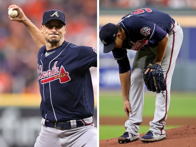 Atlanta Braves pitcher Charlie Morton played through a broken leg.