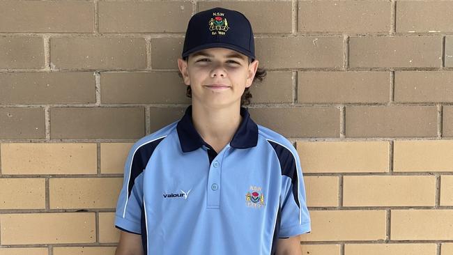 Edward Byrom, NSW PSSA u12 Boys Cricket Team to play School Sports Australia u12 national titles in Ballarat 2022, picture at Raby Oval, Raby NSW, 16 November 2022. Picture: Jason Hosken (News Corp)