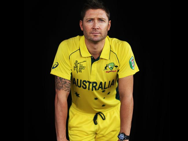 Michael Clarke is facing a February 1 deadline to be fit for the World Cup. Pic. Phil Hillyard
