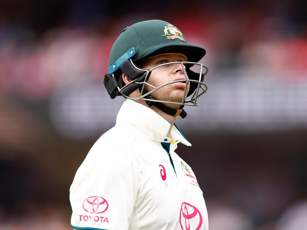 Steve Smith’s short lived opening stint wasn’t the success he hoped it would be. Picture: Darrian Traynor/Getty Images