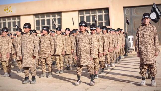 Islamic State has launched a new training camp for children soldiers and have opened a special school for English-speaking children of jihadists. Picture: Twitter