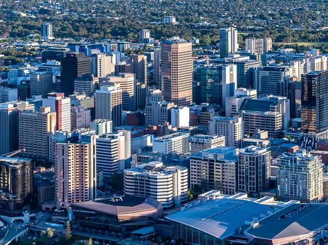 22/1/2021 - Aerial photos of Adelaide CBD. MUST CREDIT ADELAIDE AIRBORNE PHOTOGRAPHY, , city, Adelaide Oval, Sahmri, RAH, North Terrace, Casino, Sky City, EOS, Lot 14, Memorial Drive, Skyline,