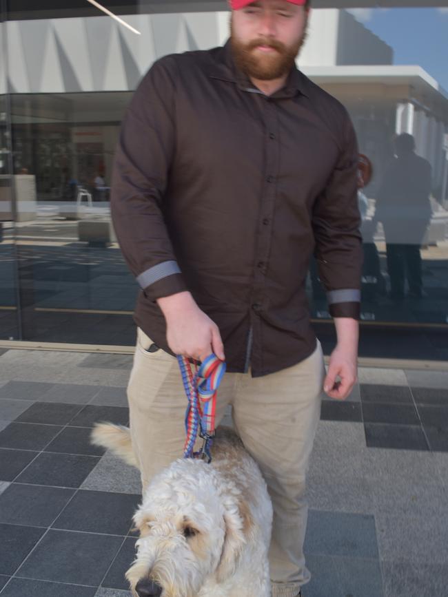 Ipswich 2023 Dog Day at Nicholas Street Precinct pictured is James Harlow with dog Leo