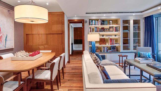 Living and dining room area in the Owner's Suite Stateroom. Photo: Viking Star.