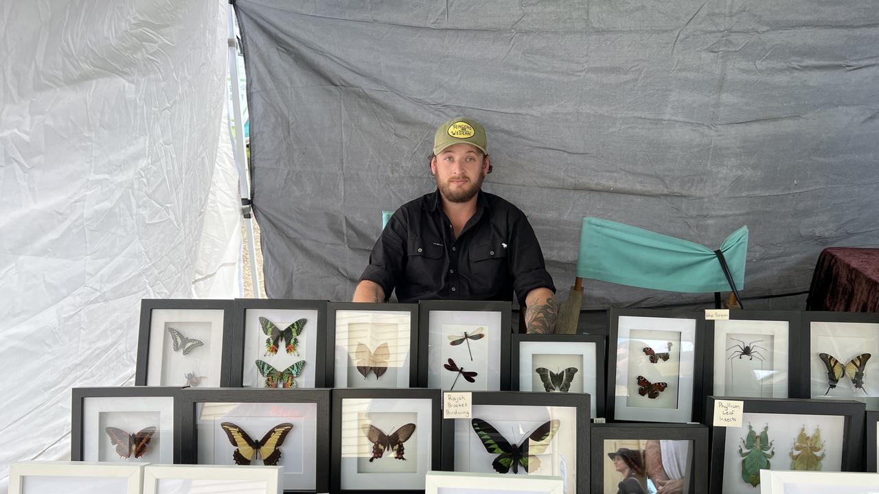 Cody Bright at the Diddly Long Legs stand at the 120th Murwillumbah Show.