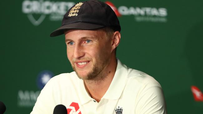 Captain Joe Root speaks to media during an England team press conference at The Gabba on November 22, 2017 in Brisbane, Australia. (Photo by Chris Hyde/Getty Images)