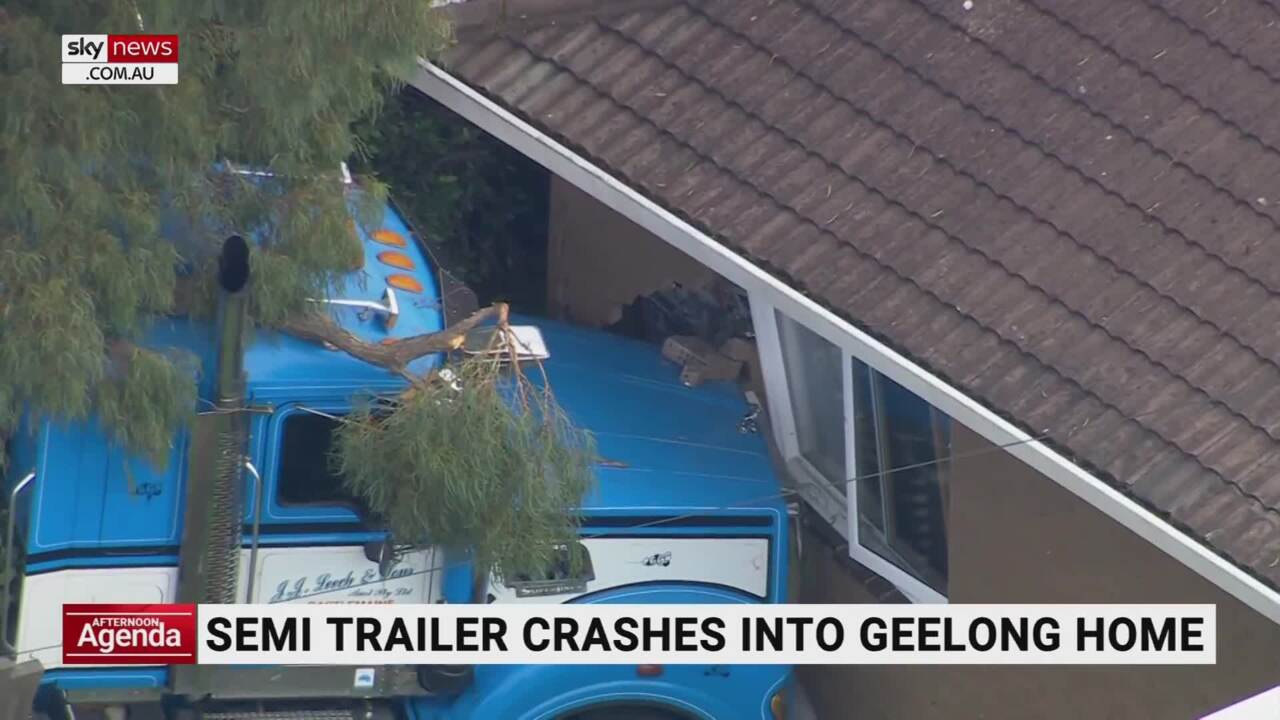 Semi-trailer smashes into home in Geelong