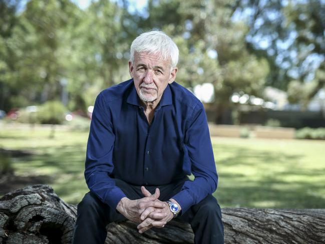 Australian Conservatives Rob Brokenshire with Hartley candidate Stuart Lindsay at Gums Reserve, Tranmere, Saturday February 3, 2018 - pic AAP/MIKE BURTON