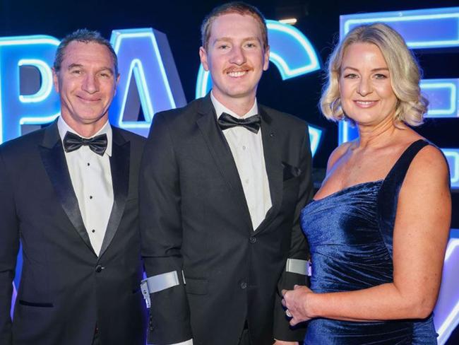 Stuart, Mel and Louis Orr at the RFDS WIngs for Life gala ball. Picture: Russell Millard Photography