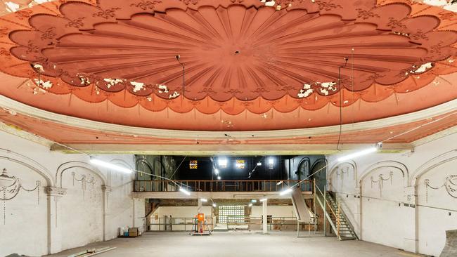 Workers have been exposing ornate features in the old Regent Theatre building. Picture: Hamilton Group