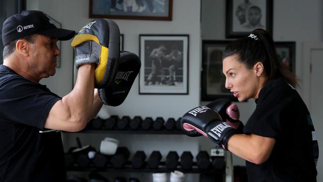 Kate McLaren is the first woman to be trained by Jeff Fenech. Picture: Toby Zerna