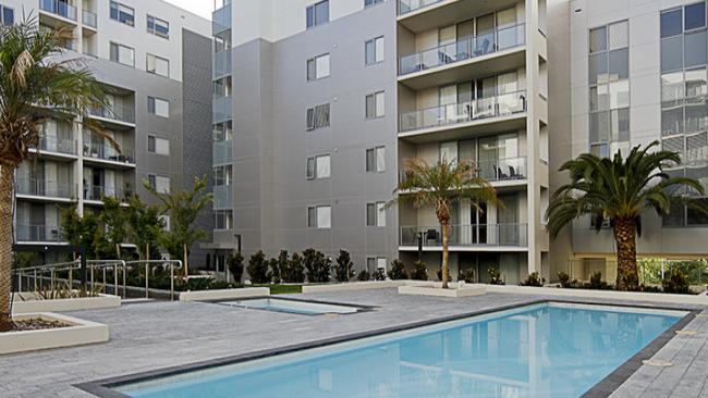 The pool’s heated in the ACT and you get a nice modern apartment for $560 a week. Picture: realestate.com.au