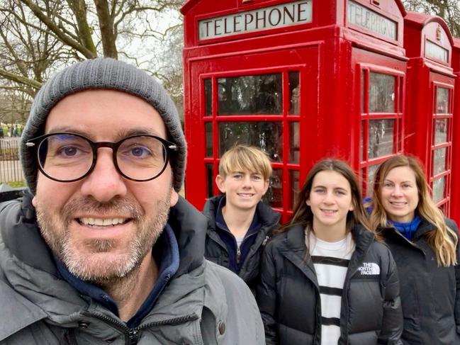 Karl Smith with his family in London