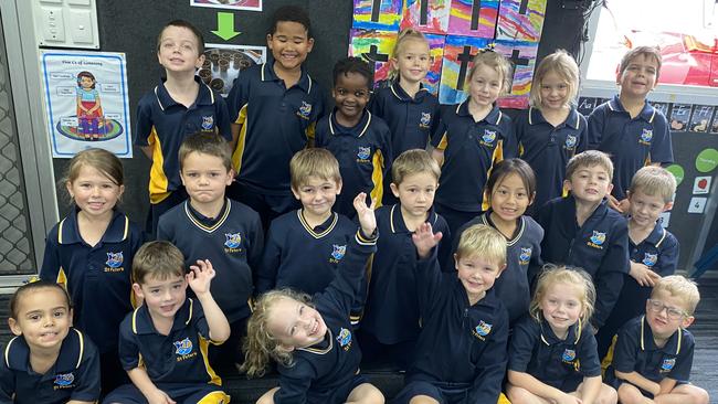 St Peter’s Catholic Primary School Prep Blue: Back row: Aiden Reese, Alex Mullaly, Ethan Fulgence, Ava Walker-Cook, Bonnie Johnson, Olivia Laird, Jacob Warren. Middle row: Zara Harris, Lucas Freeman, Justin Zammit, Jett Mackel, Ivy Indrawan, Gabriel Pont, Lincoln Spencer. Front row: Felicia Pinches, Flynn Holmes, Frankie Stevens, Nate Riordan, Bridget Uren, Owen Strack. PHOTO: Penelope Pelecas