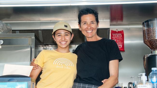 Camilla Cicchelli and Sabrina Rampi from Mount Jukes Family Farm. Picture: Michaela Harlow